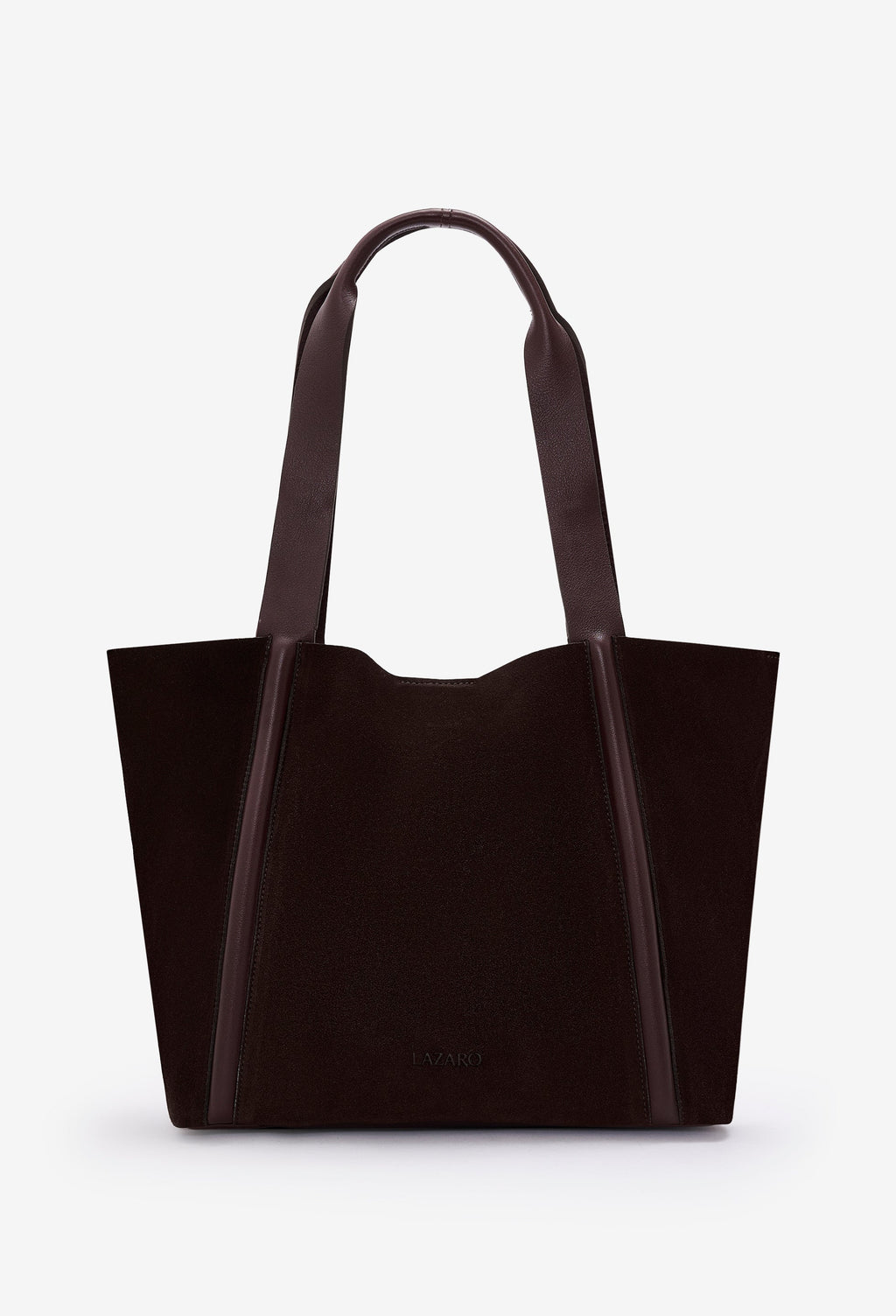 Sami Leather Tote Bag - Brown Suede